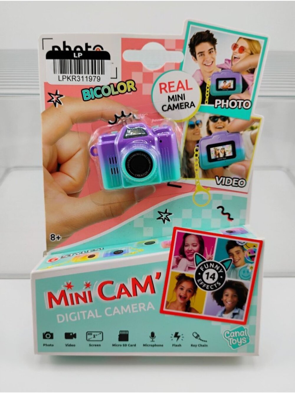 Mini Cam Digital Camera Toy Bicolor For Kids 8+ 14 Effects